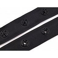 Snap Tape for fastening bodysuits, width 18mm - Black