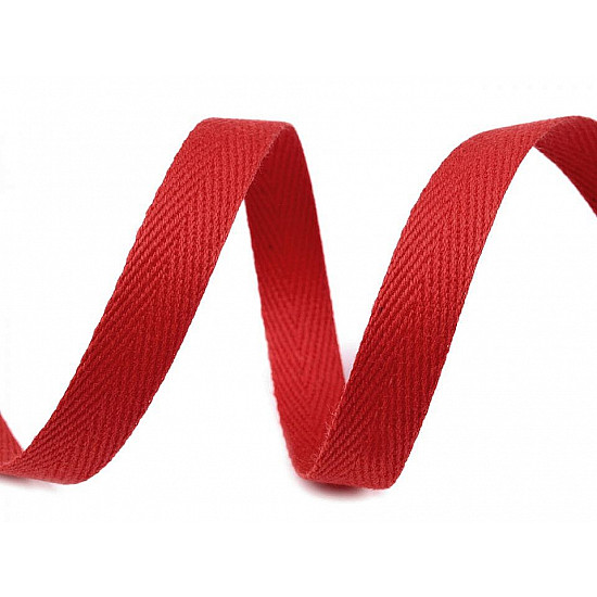 Herringbone Twill Tape width 10 mm - Red