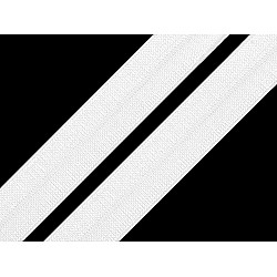 Fold Over Elastic Trim width 16 mm - White