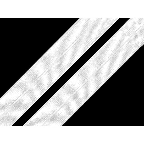 Fold Over Elastic Trim width 16 mm - White