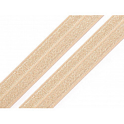 Fold Over Elastic Trim width 16 mm - Cream