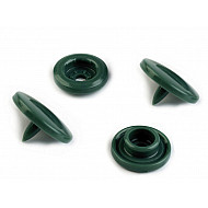 Capse plastic diametru 12 mm (pachet 50 seturi) - verde brad