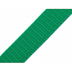 Polypropylene Webbing width 25 mm, emerald green