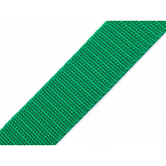 Polypropylene Webbing width 25 mm, emerald green