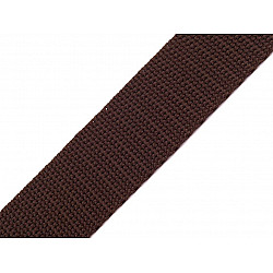 Polypropylene Webbing width 25 mm, dark brown