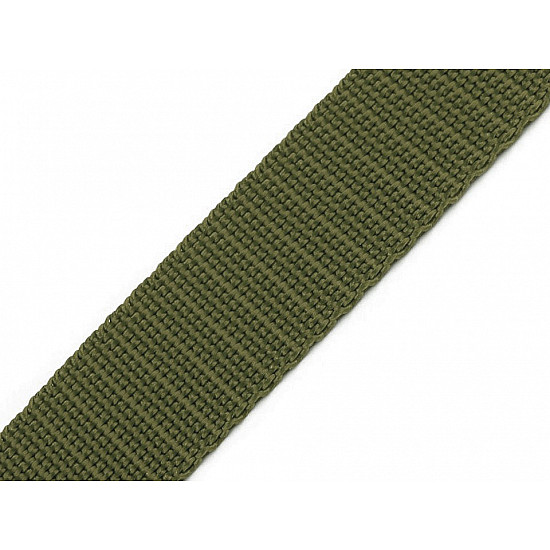 Polypropylene Webbing width 25 mm, green-khaki