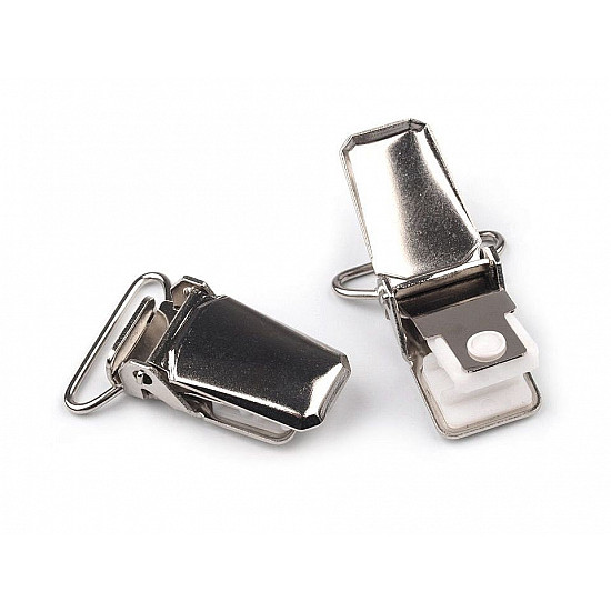 Metal Suspender Clip width 20 mm, nickel