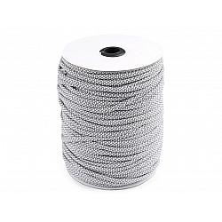 Reflective Cord String Ø5 mm - white, 1 ml.