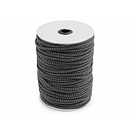 Reflective Cord String Ø5 mm - black, 1 ml.