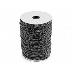 Reflective Cord String Ø5 mm - black, 1 ml.