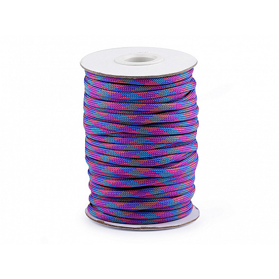 Parachute Cord / Paracord Ø4 mm (roll 5 m) - paris blue - multicolour