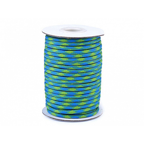 Parachute Cord / Paracord Ø4 mm - blue - green, 5 ml.