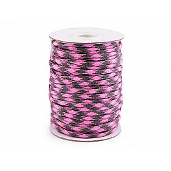 Parachute Cord / Paracord Ø4 mm (roll 5 m) - light pink - grey