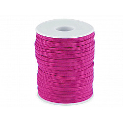 Polyester Cord Ø4 mm (roll 25 m) - raspberry