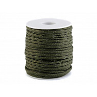 Polyester Cord Ø4 mm with Reflective Thread (roll 5 m) - green