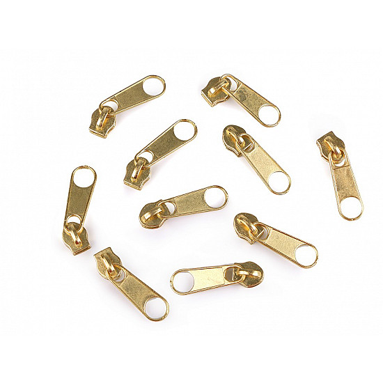 Slider for Nylon Zippers 3 mm for POL type, Sunset Gold