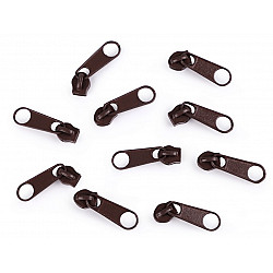 Slider for Nylon Zippers 3 mm for POL type, Chocolate Brown