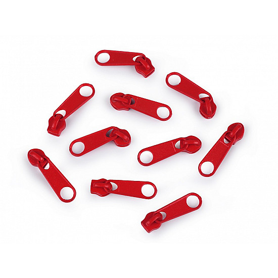 Slider for Nylon Zippers 3 mm for POL type, High Risk Red