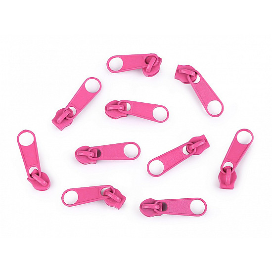 Slider for Nylon Zippers 3 mm for POL type, Pink Carnation