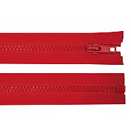 Plastic Zipper 5 mm open-end 90 cm jacket, Red