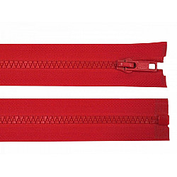 Plastic Zipper 5 mm open-end 90 cm jacket, Red