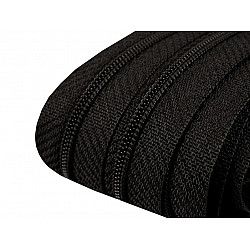 Continuous Nylon Zipper (coil) 3 mm, for sliders of POL type, Black