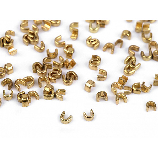 Zipper Top Stopper 3 mm, 5 mm - ( mm) gold light, 10 g.