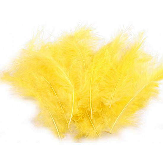 Ostrich Feathers length 9-18 cm, yellow