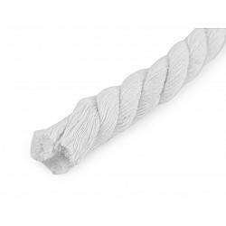 Twisted Cotton Cord / Rope Ø12 mm (roll 10 m) - white