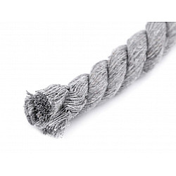 Twisted Cotton Cord / Rope Ø12 mm (roll 10 m) - lightgrey