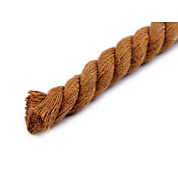 Twisted Cotton Cord / Rope Ø12 mm (roll 10 m) - brown natural