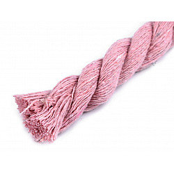 Twisted Cotton Cord / Rope Ø12 mm (roll 10 m) - light pink