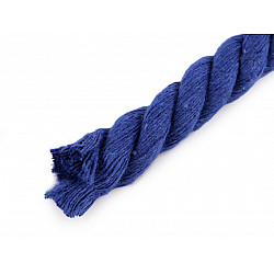 Twisted Cotton Cord / Rope Ø12 mm (roll 22.5 m) - navy blue