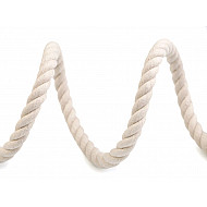 Cotton Twisted Cord / Rope Ø10 mm firm (sold by the meter) - ecru light