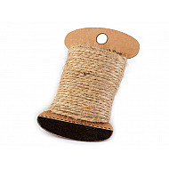 Jute String Ø2 mm (card 10 m) - natural burlap