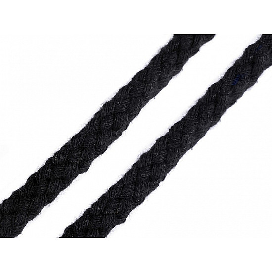 Drawstring Cord Ø10-12 mm braided (card 10 m) - black