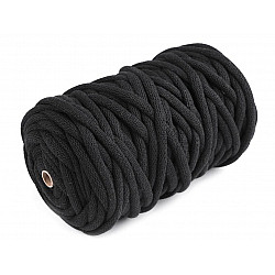 Cord / Yarn Ø9 mm, full - black, 50 ml.