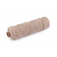 Cotton Cord Macrame Ø3 mm (roll 50 m) - natural burlap