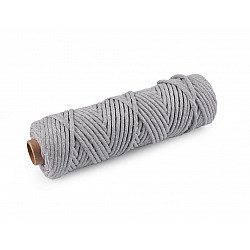 Cotton Cord Macrame Ø3 mm (roll 50 m) - lightgrey