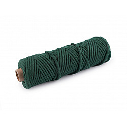 Cotton Cord Macrame Ø3 mm (roll 50 m) - dark green