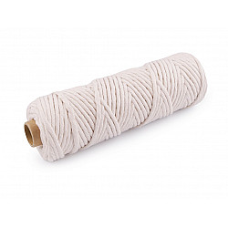 Cotton Cord Macrame Ø5 mm (roll 50 m) - ecru light