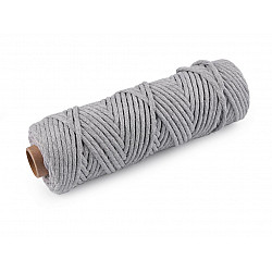 Cotton Cord Macrame Ø5 mm (roll 50 m) - lightgrey