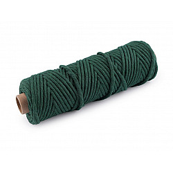 Cotton Cord Macrame Ø5 mm (roll 50 m) - dark green