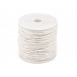 Cotton Waxed Cord Ø 1mm - White