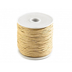 Cotton Waxed Cord Ø 1mm - Beige