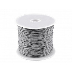 Cotton Waxed Cord Ø 1mm (roll ~ 20-30 m) - dove grey