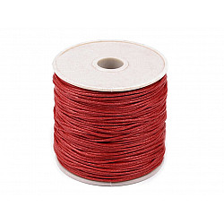 Cotton Waxed Cord Ø 1mm - Red