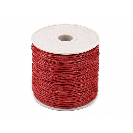 Cotton Waxed Cord Ø 1mm - Red