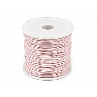 Cotton Waxed Cord Ø 1mm (roll ~ 20-30 m) - pale pink