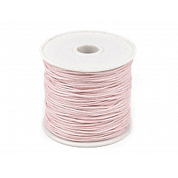 Cotton Waxed Cord Ø 1mm (roll ~ 20-30 m) - pale pink